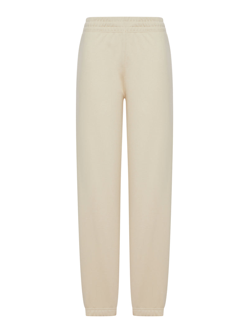 COTTON JOGGING TROUSERS WITH CHECK APPLIQUE