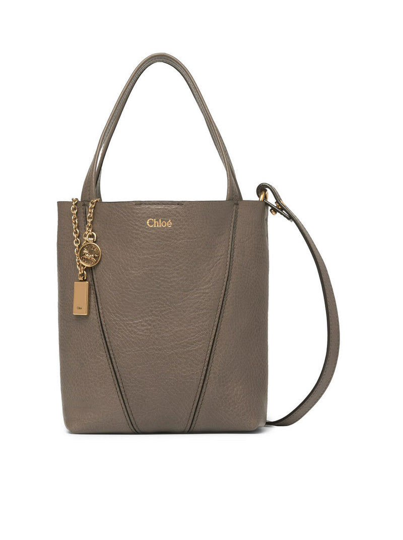 CHLOÉ SPIN SMALL TOTE BAG IN GRAINY LEATHER