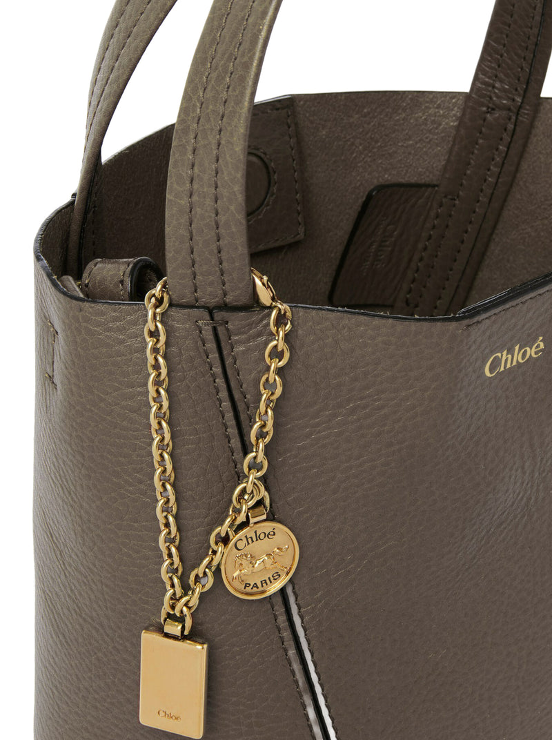 CHLOÉ SPIN SMALL TOTE BAG IN GRAINY LEATHER