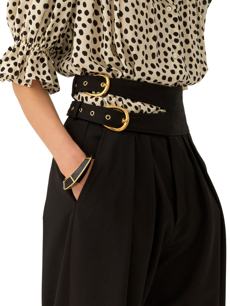 HIGH-WAISTED TAILORED WOOL TROUSERS