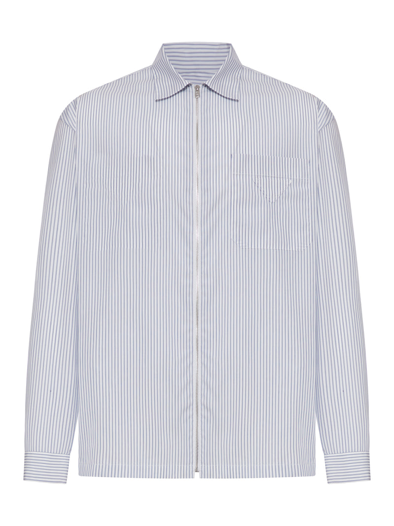 COTTON POPLIN SHIRT WITH STRIPED PATTERN