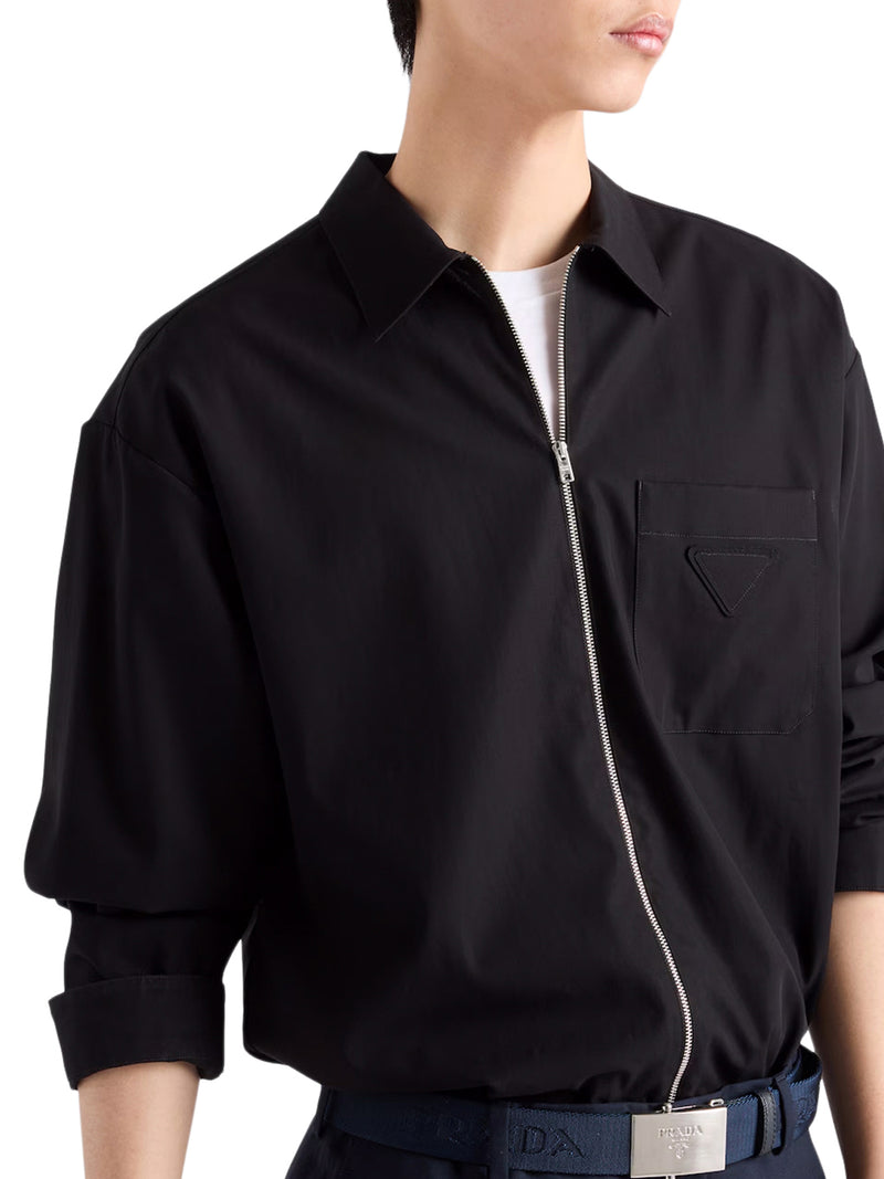 COTTON OVERSHIRT WITH ZIP