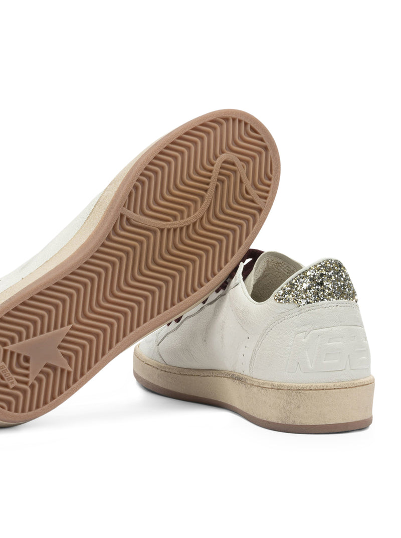 BALL-STAR SNEAKERS IN WHITE NAPPA WITH PONYSKIN STAR
