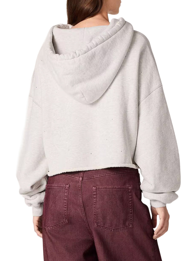 CROPPED HOODIE WITH MICRO APPLICATIONS