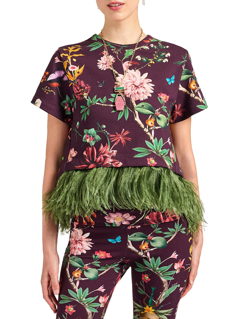 LA SCALA OSTRICH FEATHER T-SHIRT