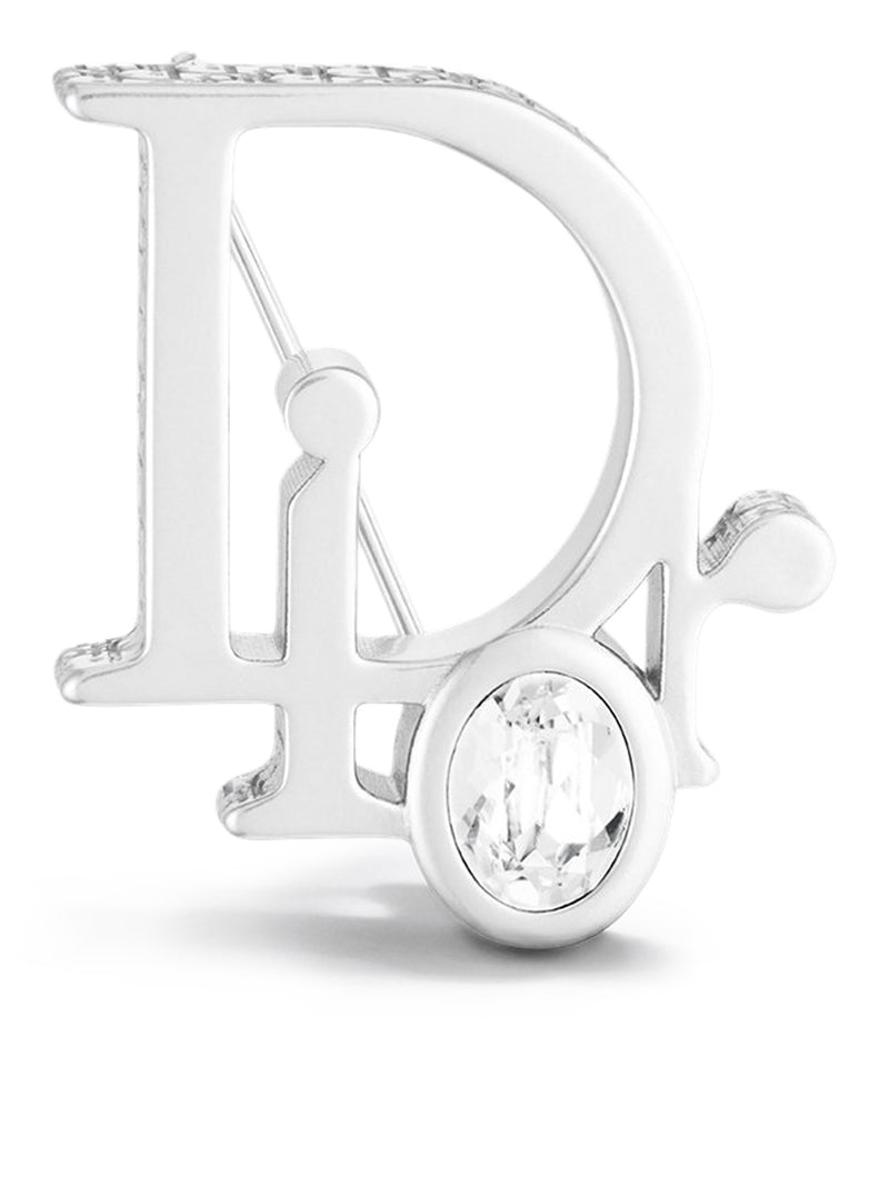 DIOR SPARKLE BROOCH IN BRASS WITH SILVER-TONE FINISH