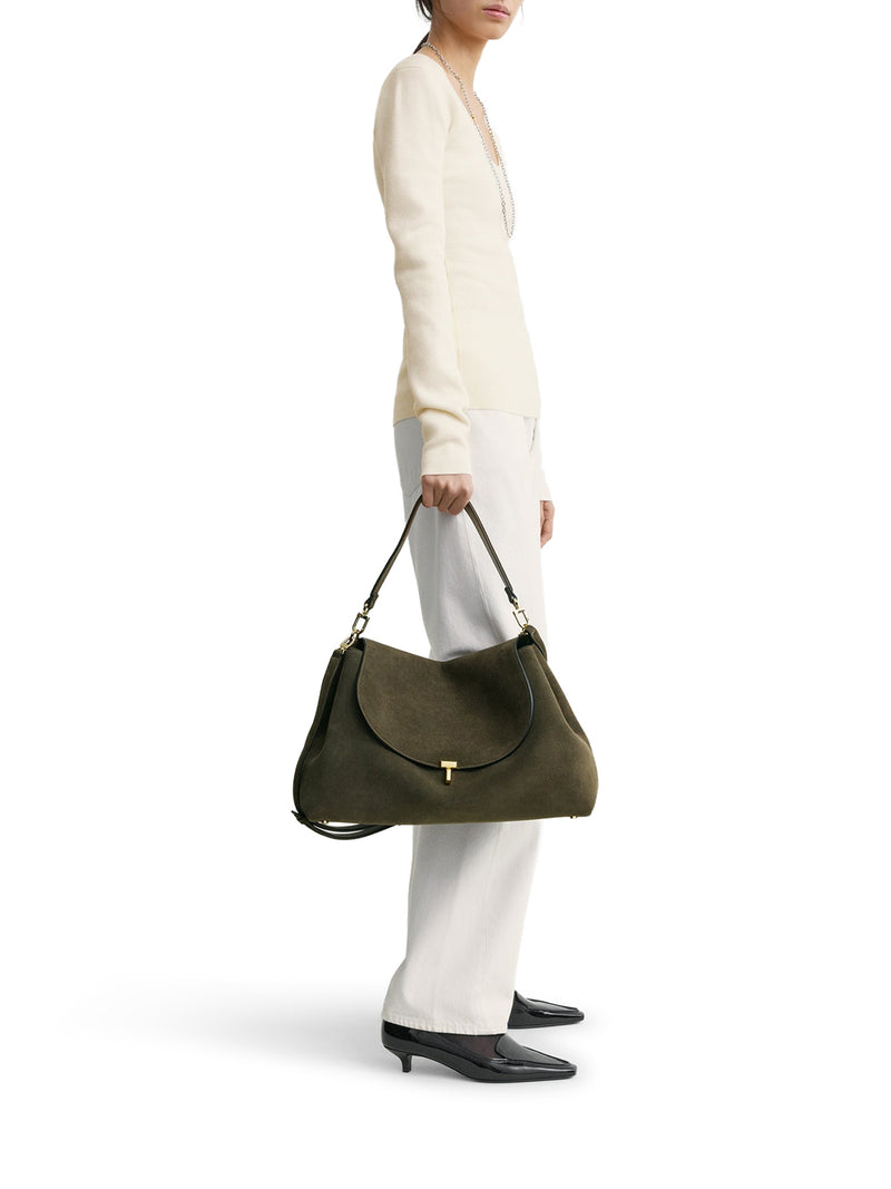 T-LOCK SUEDE BAG