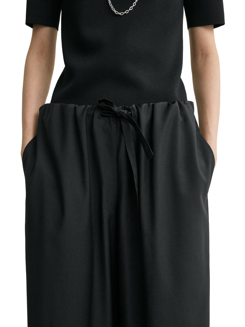 WOOL TROUSERS WITH DRAWSTRING