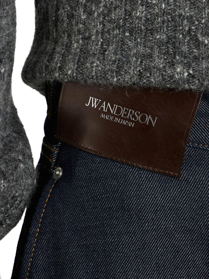 WORKWEAR JEANS WITH OFF-CENTRALIZED CLOSURE