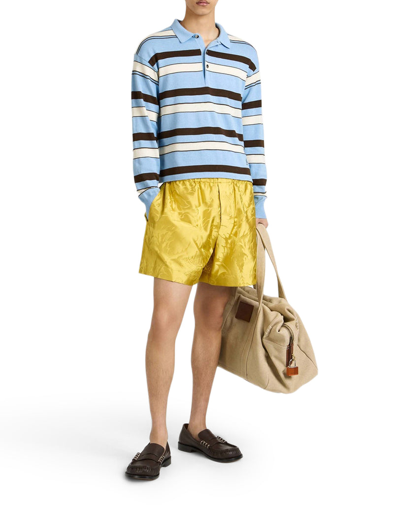 STRIPED KNITTED RUGBY POLO