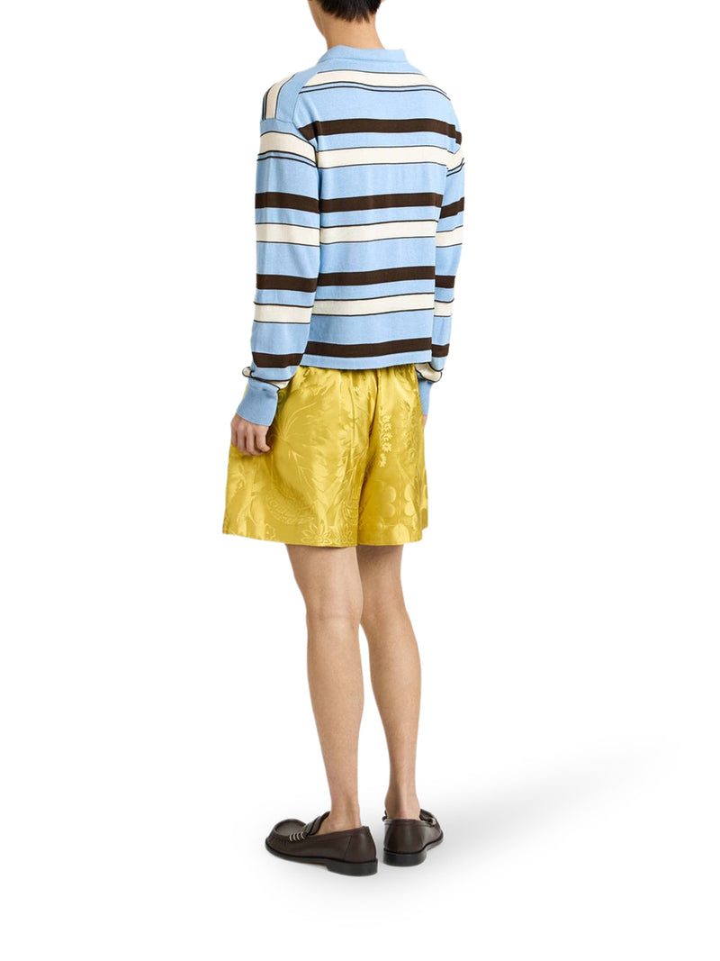 STRIPED KNITTED RUGBY POLO