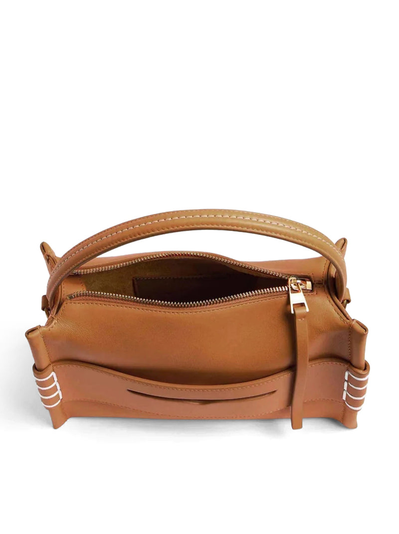 SMALL LOAFER BAG IN BROWN LEATHER