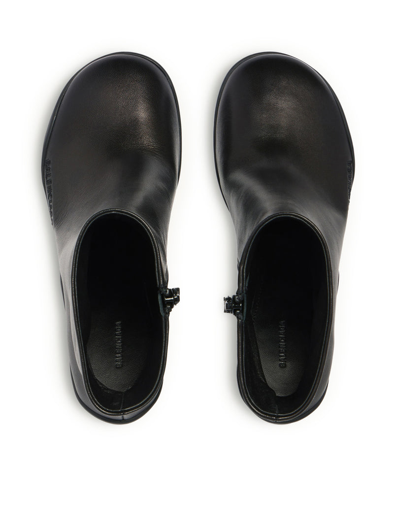 SHIBUYA 80MM SHINY SHEEPSKIN ANKLE BOOTS