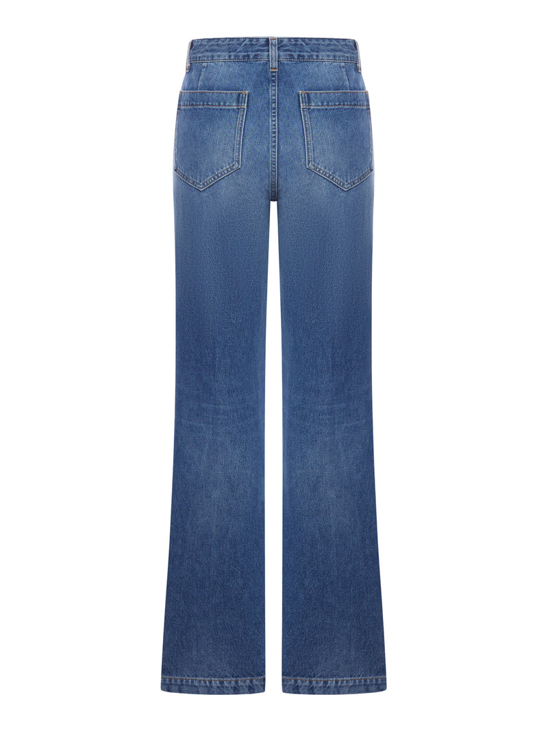COTTON DENIM CURT JEANS