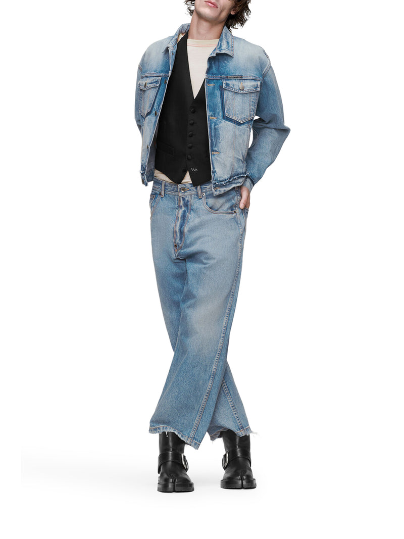 COTTON DENIM CABAN