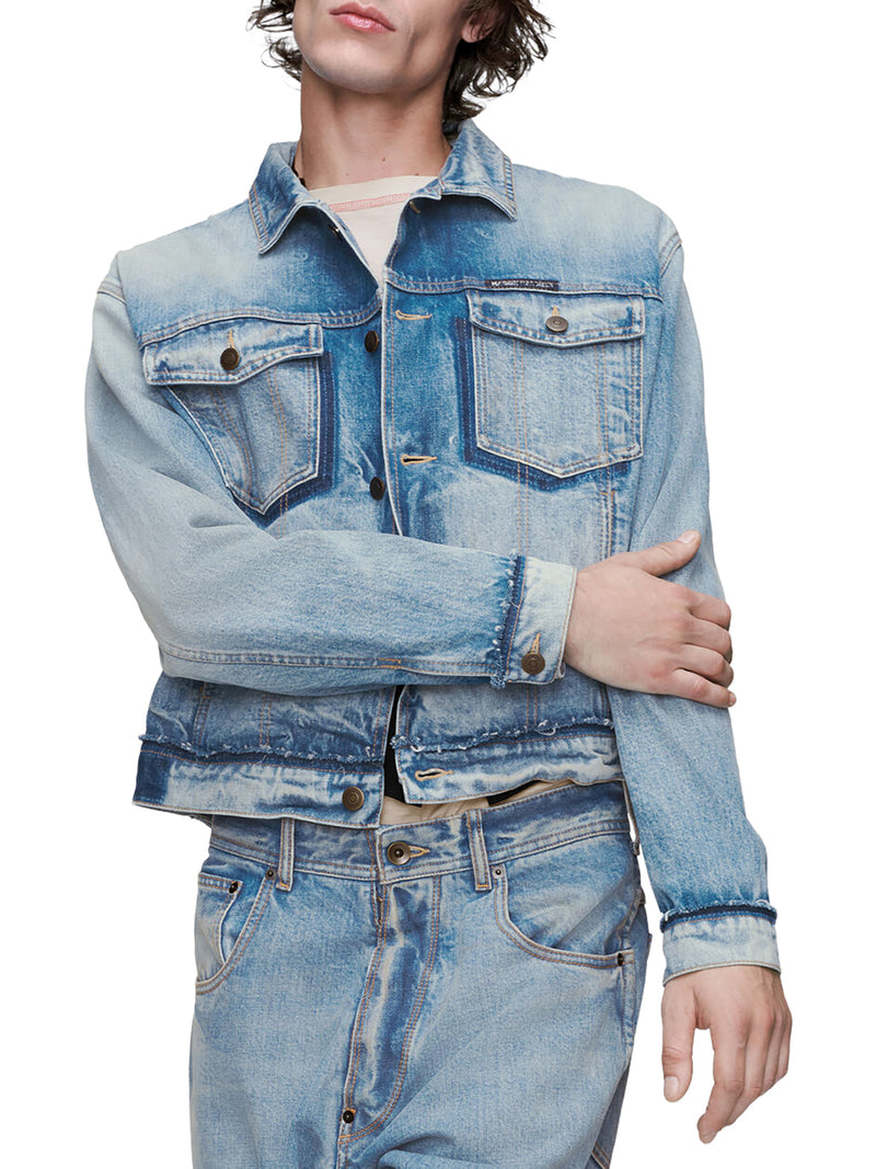 COTTON DENIM CABAN