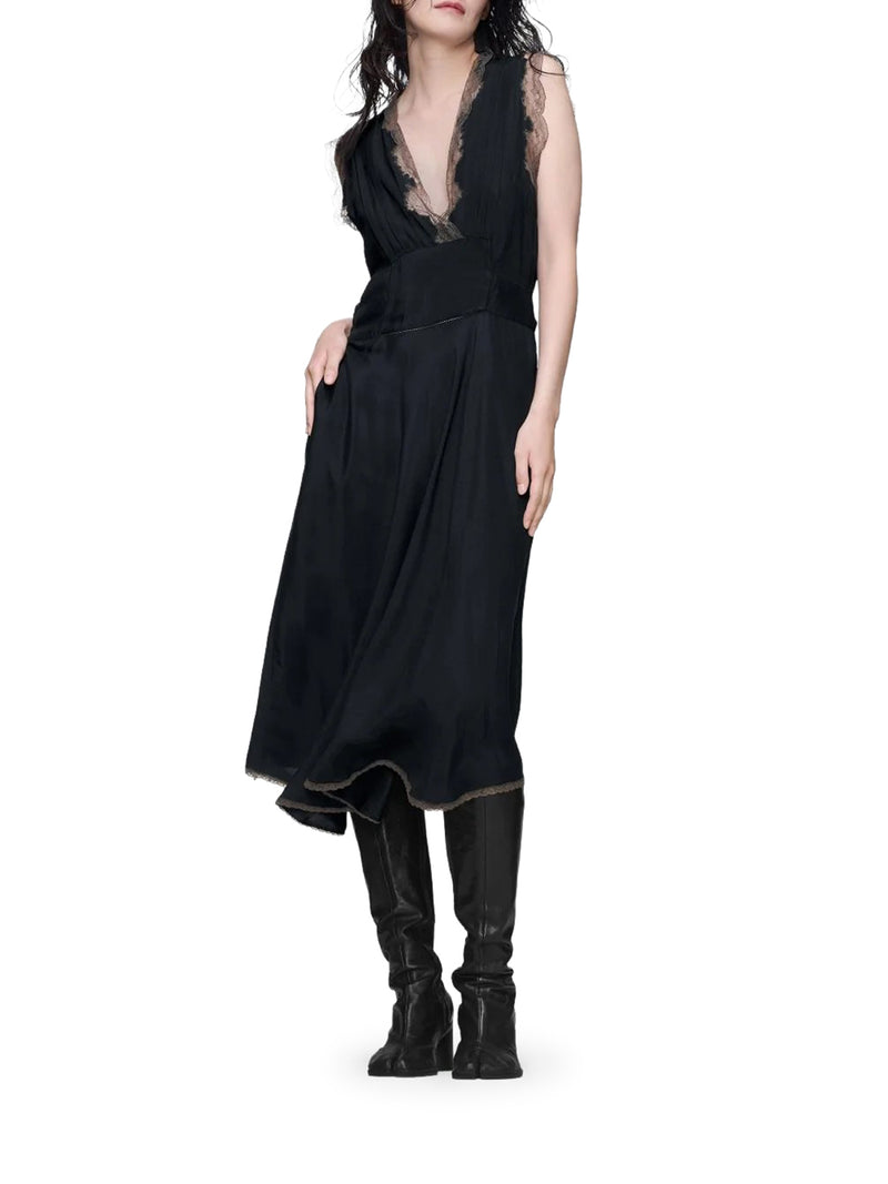 SILK MIDI DRESS