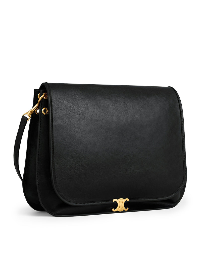 TRIOMPHE SOFT SADDLEBAG IN SOFT POLISHED CALFSKIN