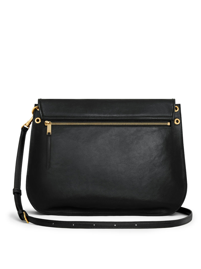 TRIOMPHE SOFT SADDLEBAG IN SOFT POLISHED CALFSKIN