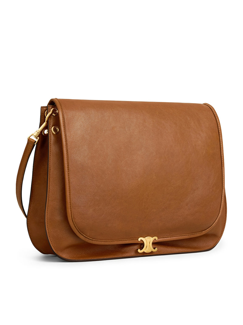 TRIOMPHE SOFT SADDLEBAG IN SOFT POLISHED CALFSKIN