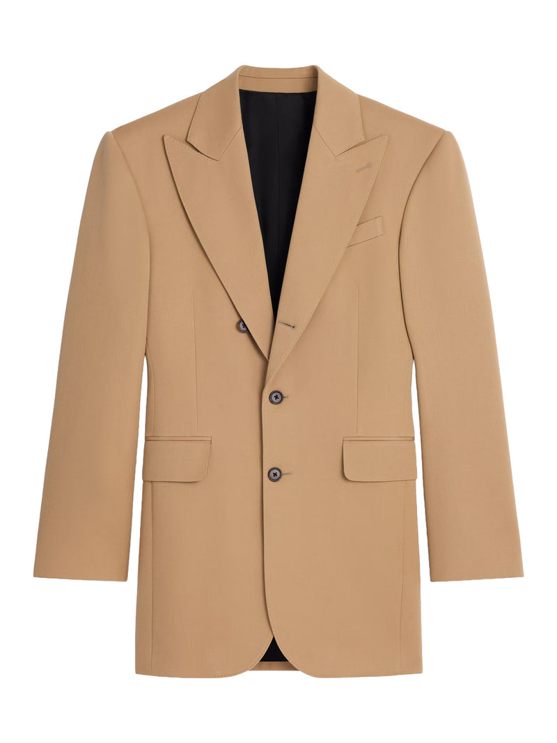 COLONNE WOOL JACKET WITH DIAGONAL WEAVE