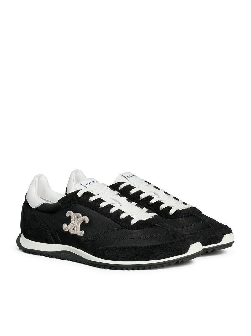 SNEAKER BASSA STRINGATA IN PELLE DI VITELLO SCAMOSCIATA
