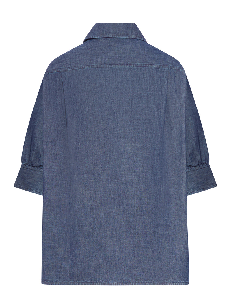 SHORT-SLEEVED DENIM SHIRT
