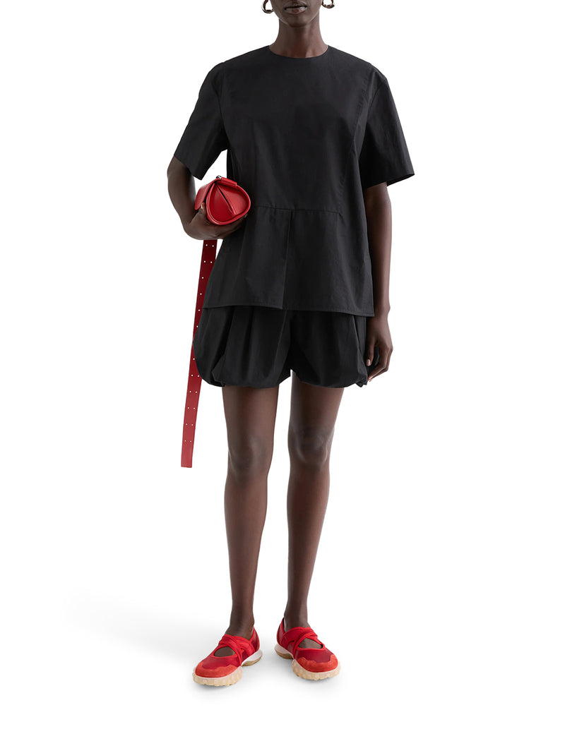 COTTON POPLIN BALLOON SHORTS