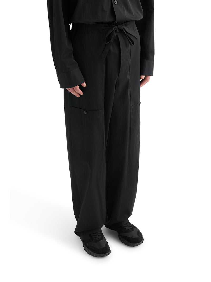 COTTON POPLIN CARGO PANTS
