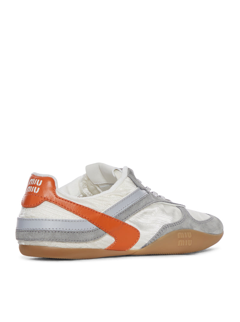GYMNASIUM SNEAKERS IN TECHNICAL FABRIC AND SUEDE