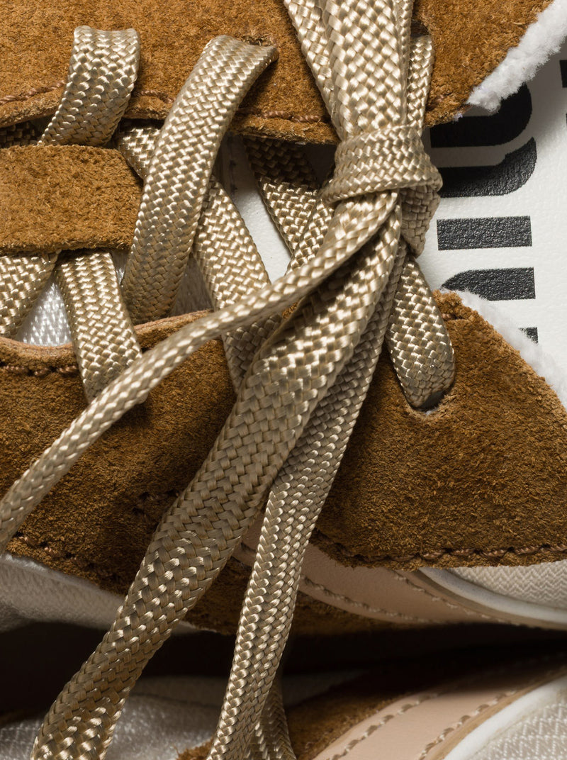 GYMNASIUM SNEAKERS IN TECHNICAL FABRIC AND SUEDE