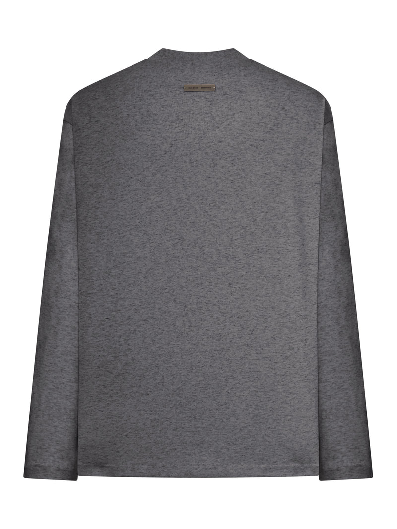CREW NECK LONG SLEEVE COTTON T-SHIRT