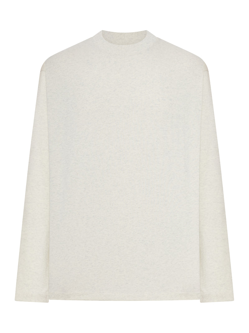 CREW NECK LONG SLEEVE COTTON T-SHIRT