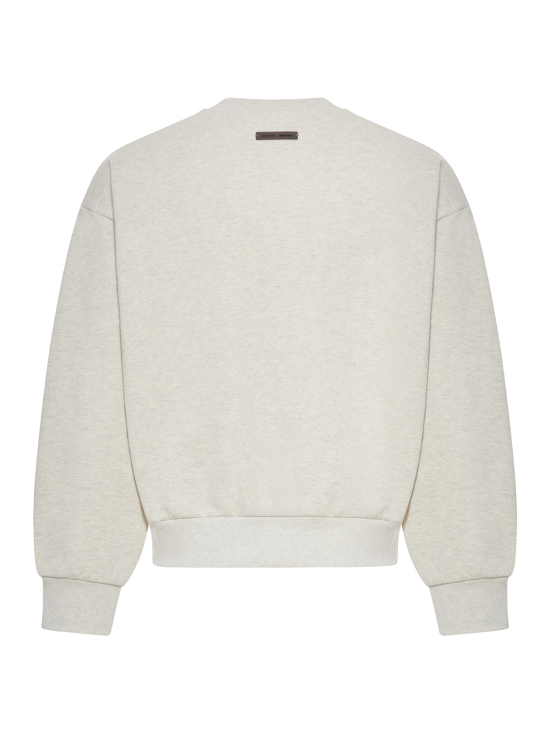 CREW NECK SWEATSHIRT WITH EMBOSSED LOGO