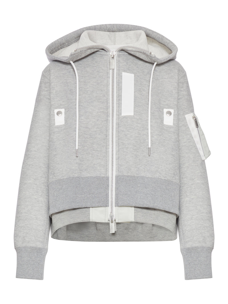 COTTON BLEND PADDED HOODIE