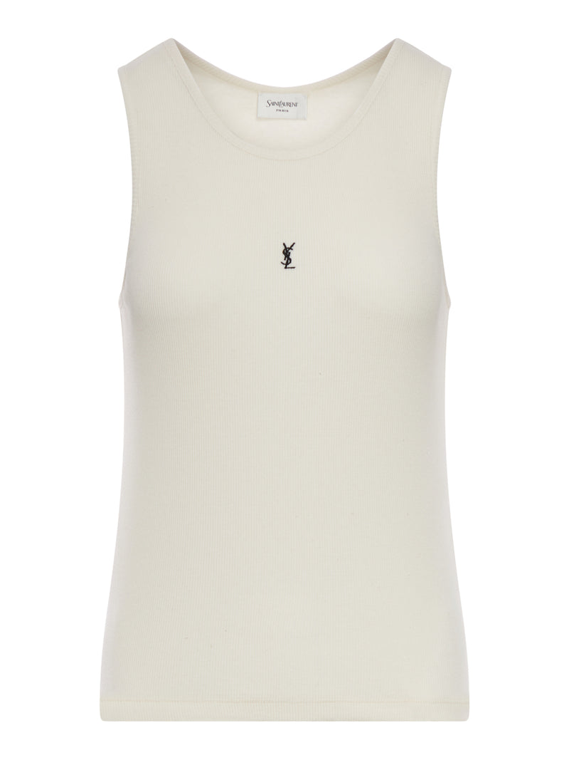 CASSANDRE TANK TOP IN RIBBED COTTON JERSEY