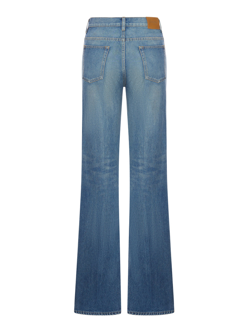 YVES FLARED JEANS IN MIDI BLUE DENIM