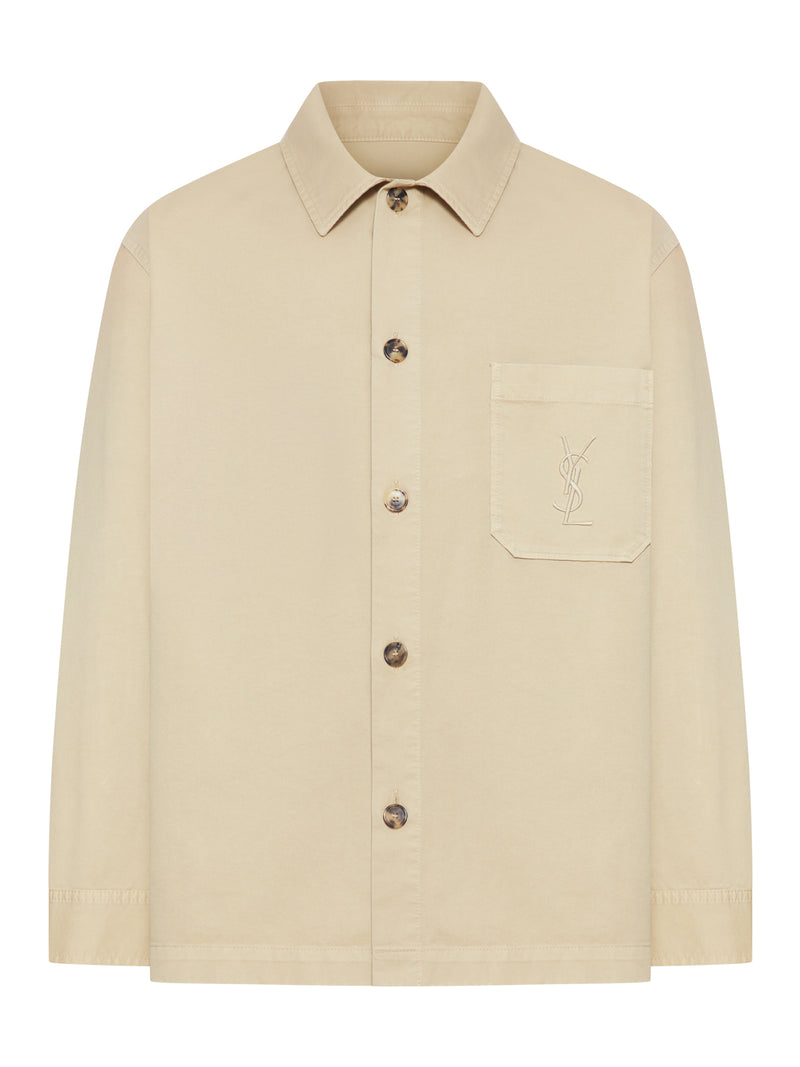CASSANDRE OVERSHIRT IN COTTON AND LINEN GABARDINE