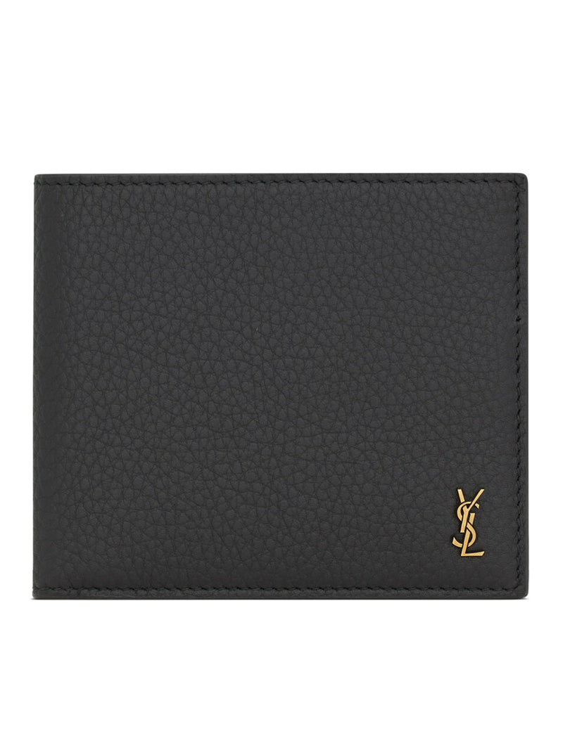 EAST/WEST TINY CASSANDRE HAMMERED LEATHER WALLET