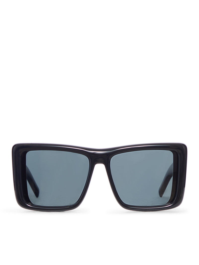 TRANSPARENT SQUARE SUNGLASSES WITH OVERSIZED INJECTION FRAME AND NYLON LENSES