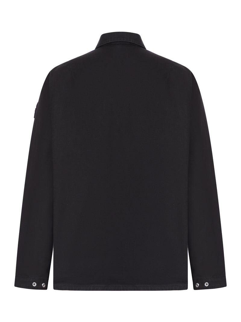 COTTON OVERSHIRT WITH STONE ISLAND BADGE