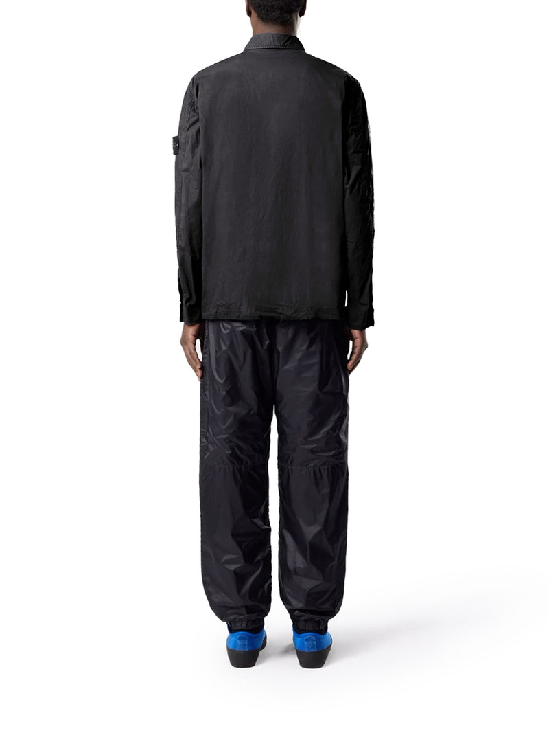 STRETCH COTTON CANVAS OVERSHIRT WITH FLAP POCKET ON THE CHEST