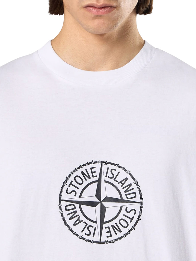 ORGANIC COTTON T-SHIRT WITH `ALL AROUND COMPASS` PRINT