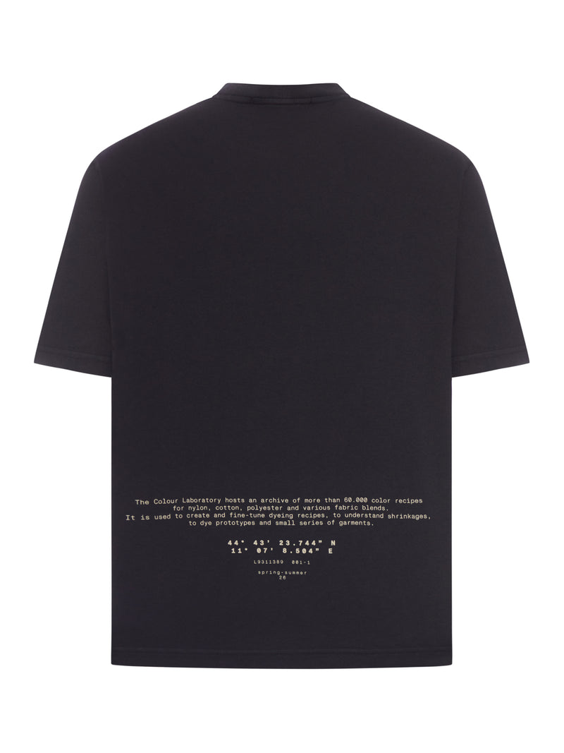 ORGANIC COTTON T-SHIRT WITH ALL AROUND COMPASS` PRINT