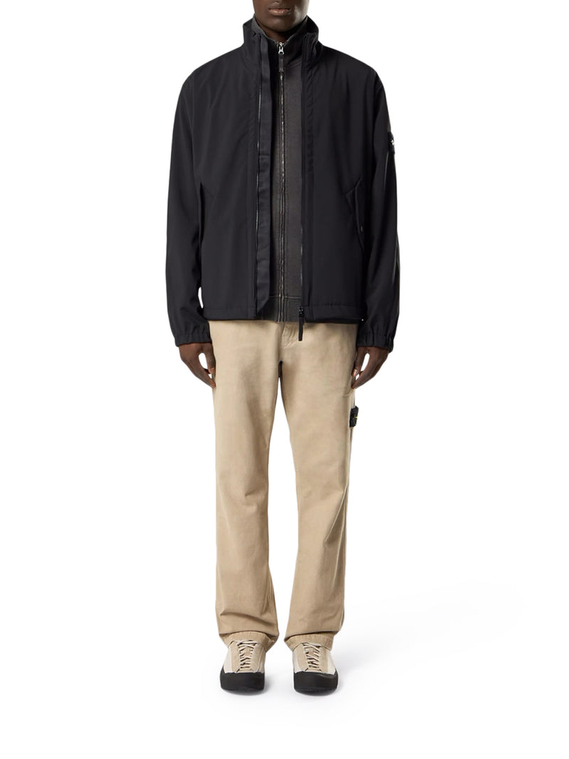 JACKET WITH STIFF COLLAR IN TECHNICAL MATERIAL