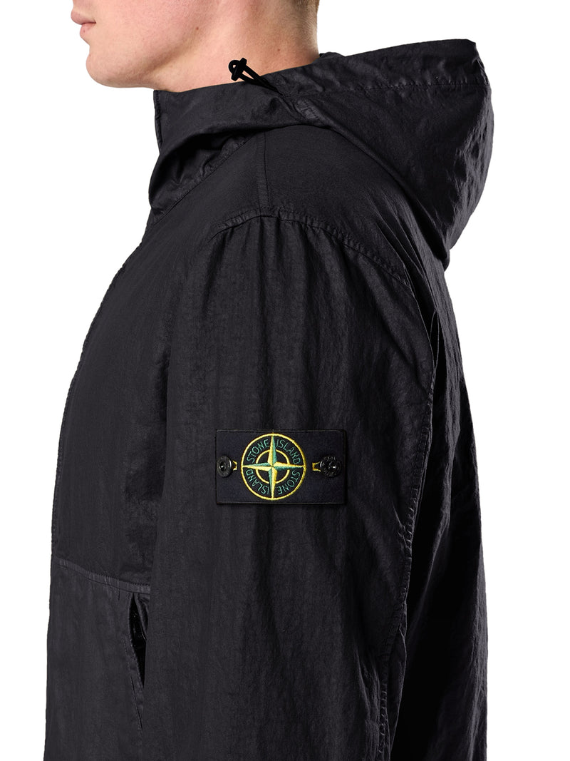TECHNICAL FABRIC JACKET WITH HOOD AND ZIP