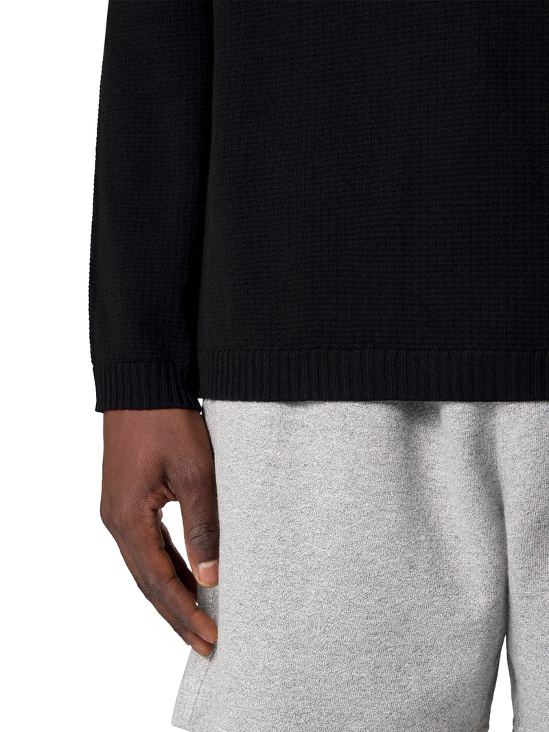 LOOSE FIT RIBBED CREW NECK SWEATER