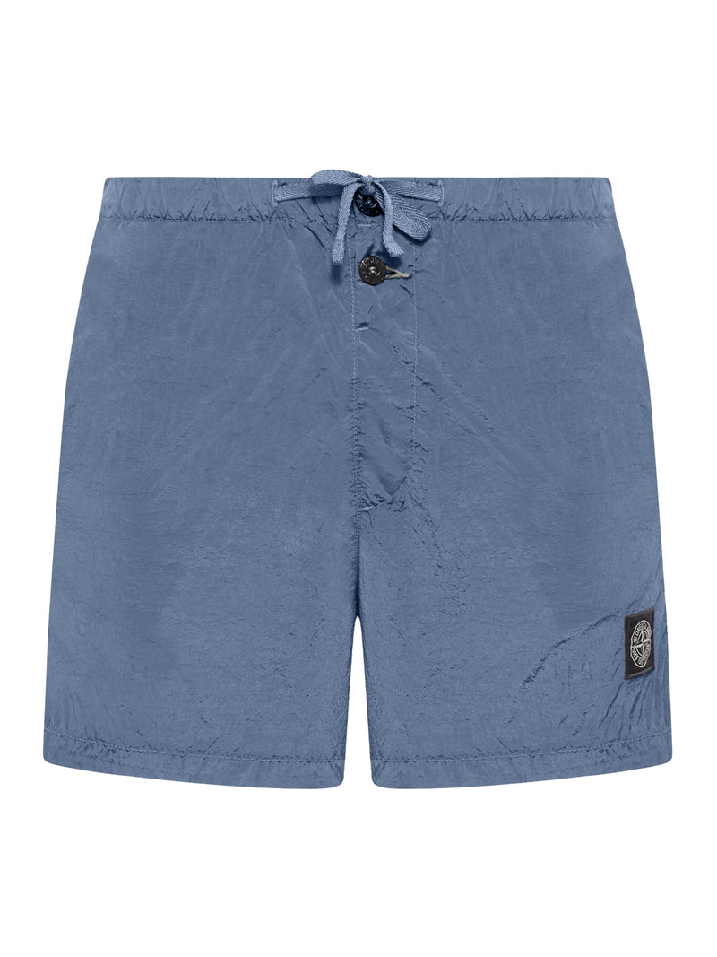 NAVY BLUE COMPASS LOGO SWIMSUIT