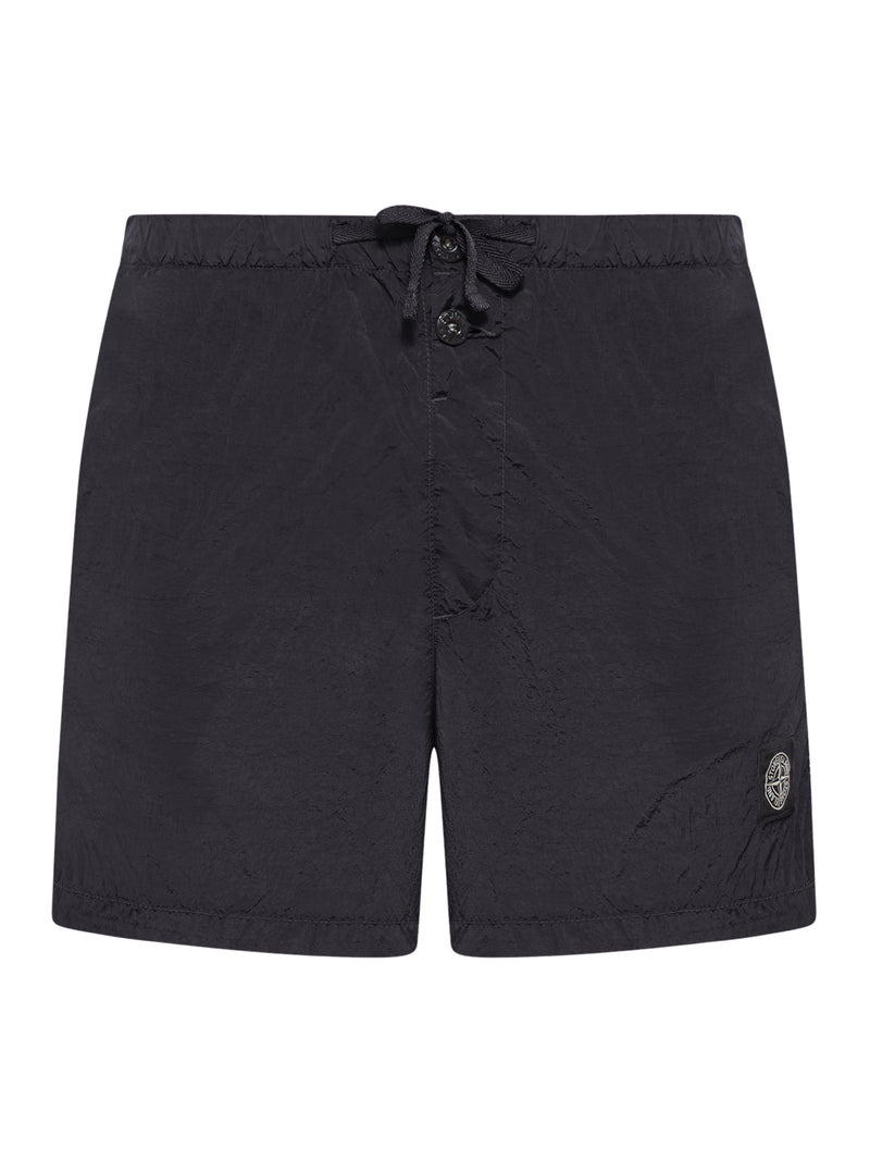 BLACK COMPASS LOGO SWIMSUIT