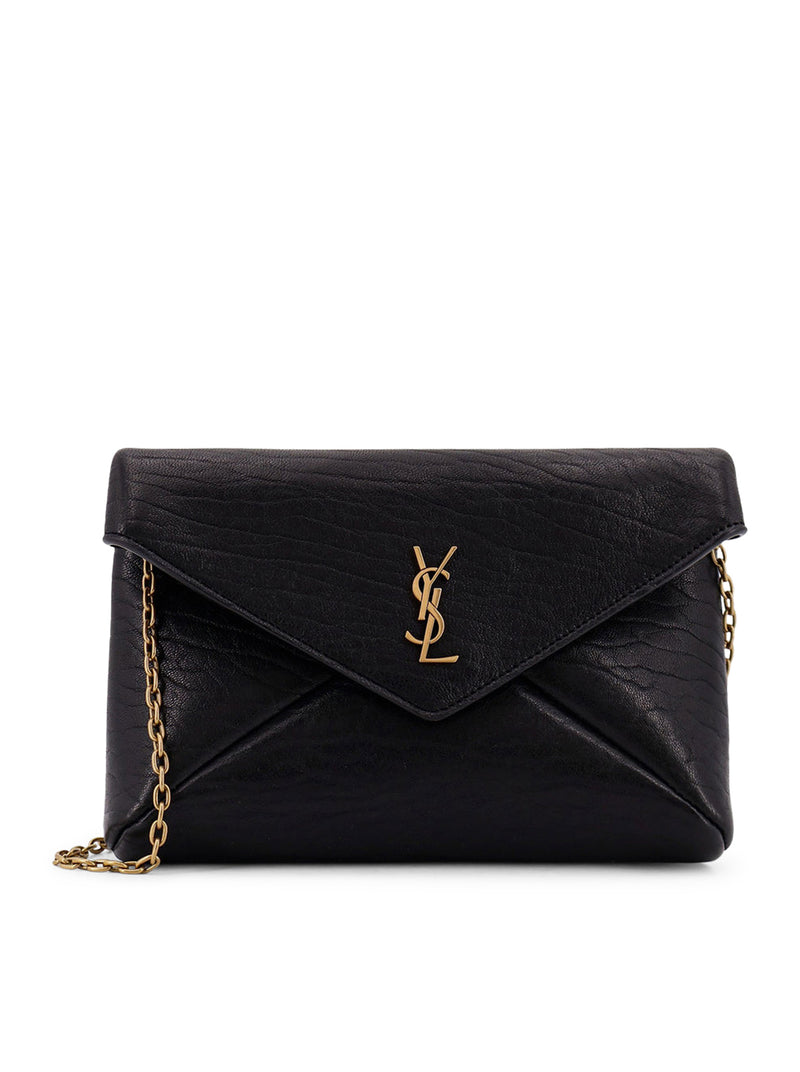 CASSANDRE LOGO LEATHER SHOULDER BAG